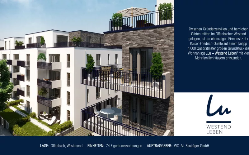 LU-WESTEND - Attraktive Neubau-Eigentumswohnungen in Bestlage Offenbach