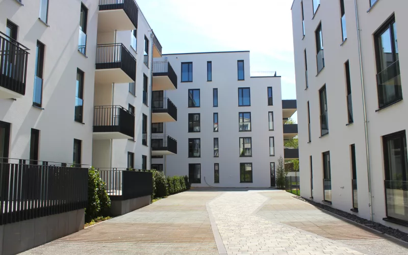 BAUTRÄGERVERTRIEB OFFENBACH  -                                                                                                          WOHNANLAGE "LU-WESTEND LEBEN"